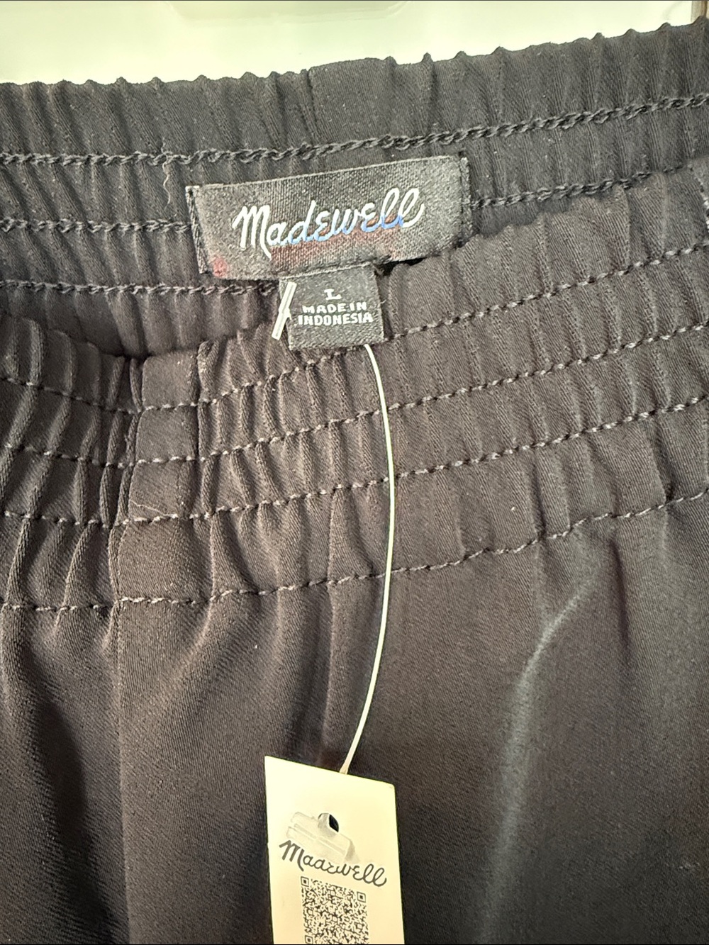 Madewell Pull On Bootcut Track Pants Black Large - Picture 2 of 10